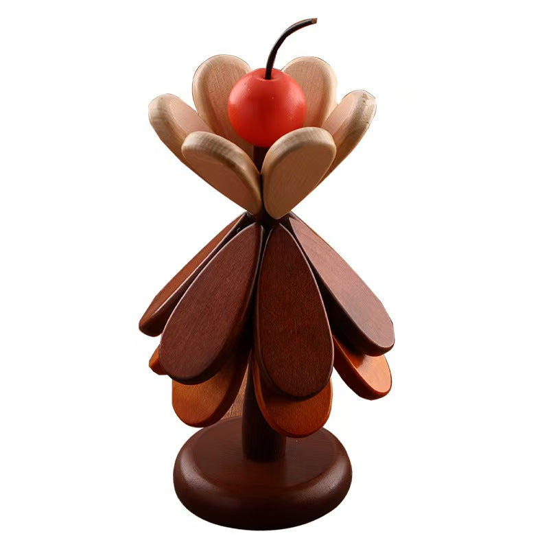 Tree Design Wooden Coaster Heat Resistant Table Decor