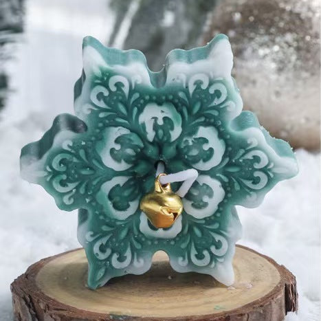 Snowflake Scented Candle – Handmade Holiday Gift