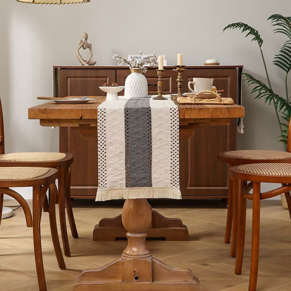 Striped Placemat with Jute Trim Decorative Table Mat