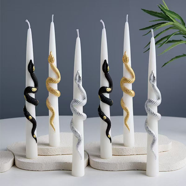 3D Sculpted Tapered Candle – Handmade Decorative Set