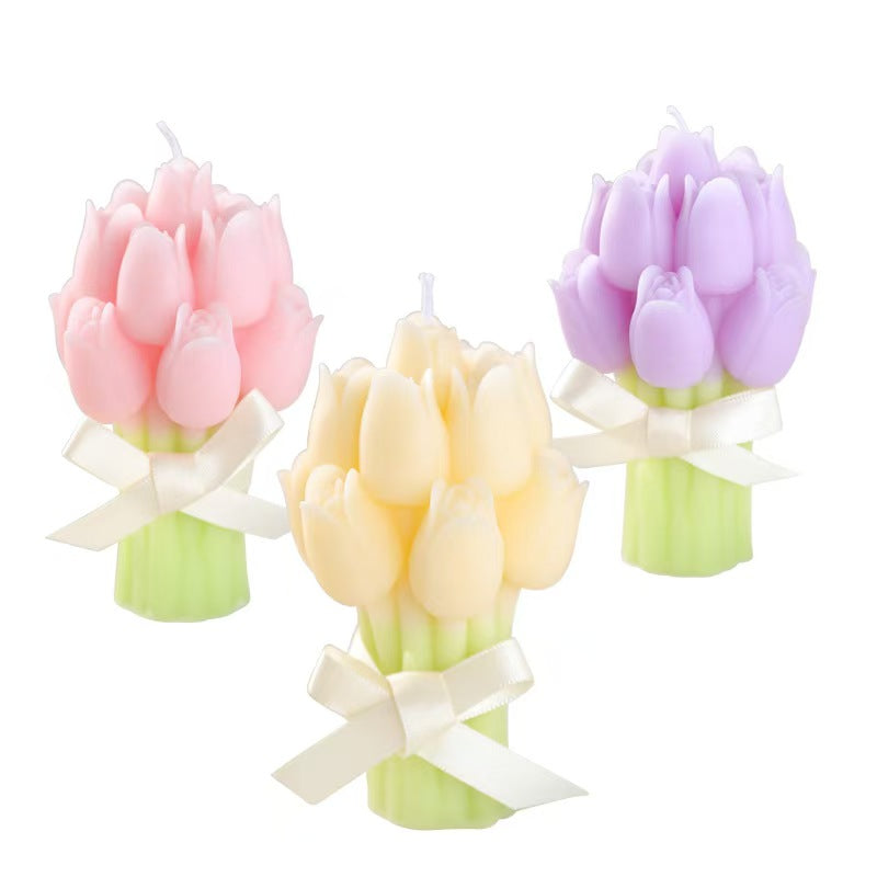 Handheld Bouquet Scented Candle – Handmade Floral Candle