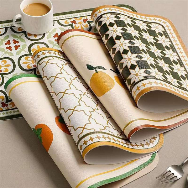 Leather Placemat Waterproof Heat Resistant Table Mat