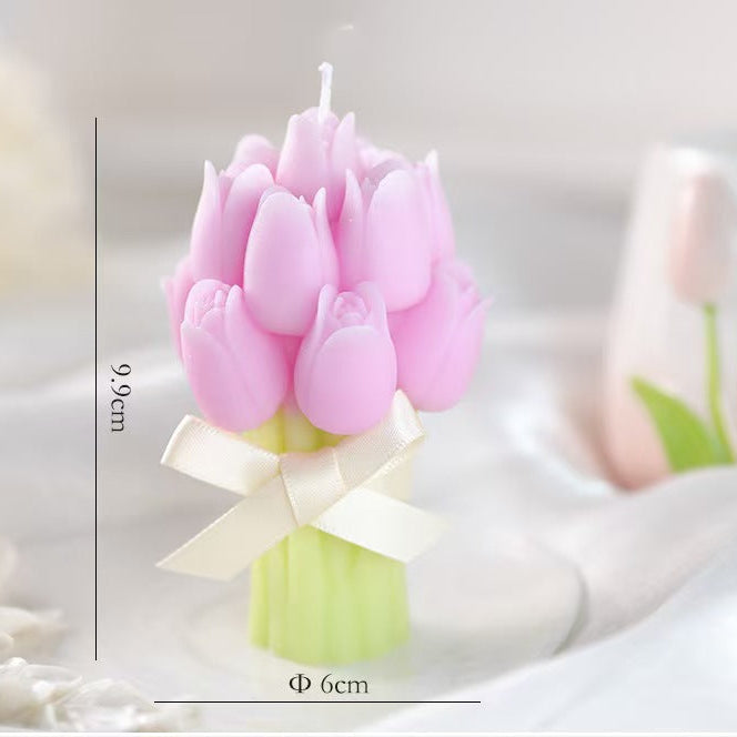 Handheld Bouquet Scented Candle – Handmade Floral Candle