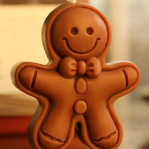 Gingerbread Man Scented Candle – Handmade Favor Candle