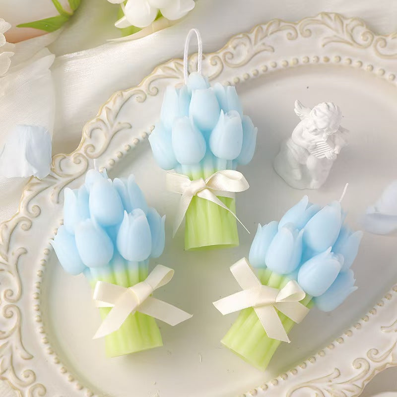 Handheld Bouquet Scented Candle – Handmade Floral Candle