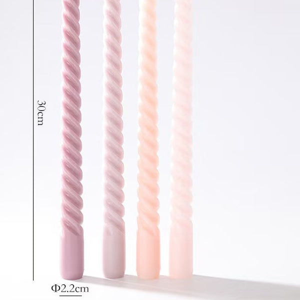 30cm Spiral Tapered Candle – Set of 4