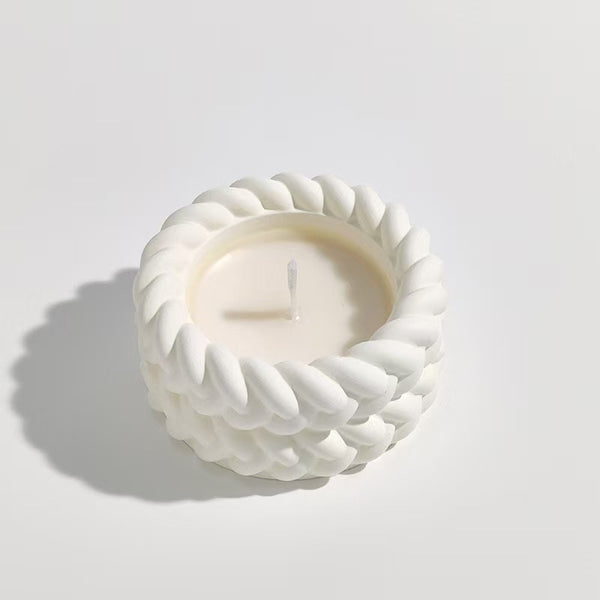Handcrafted Jute Geometric Scented Candle