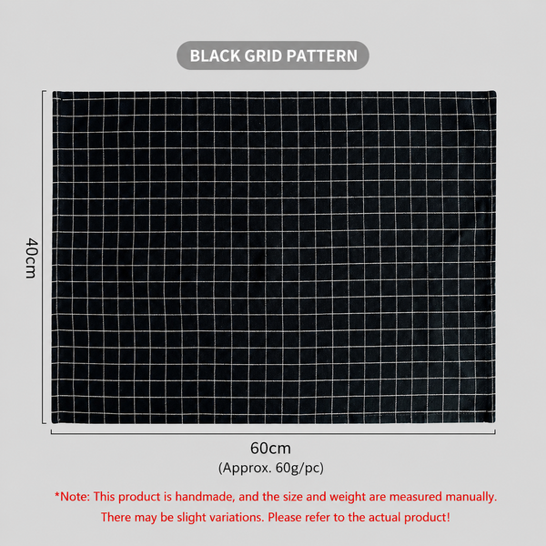 Nordic Black Kitchen Towel, Food Photography Backdrop Cloth