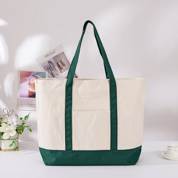 Large Canvas Shopping Tote Bag Reusable Eco Storage Bag