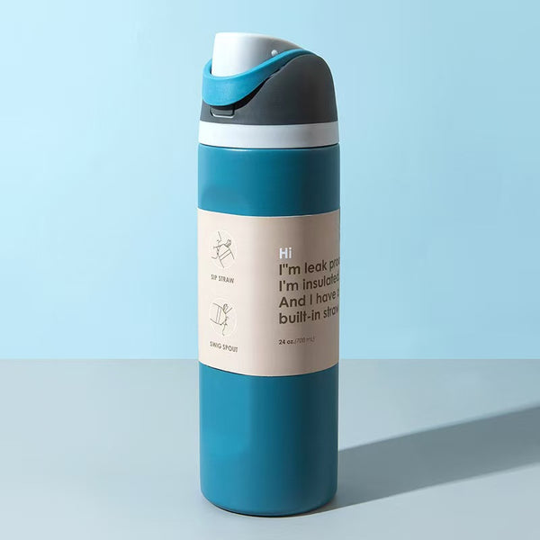 Stainless Steel Insulated Water Bottle with Straw