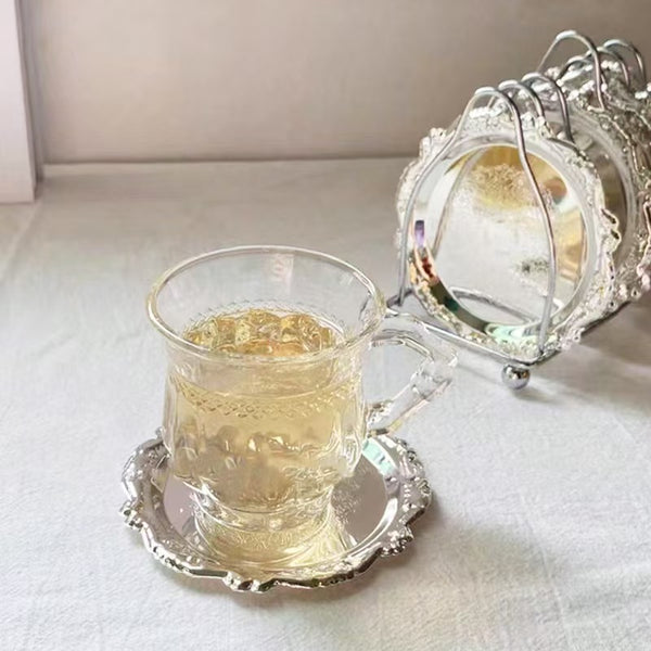 Stainless Steel Vintage Style Round Coaster