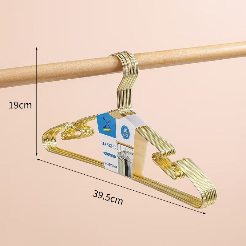 Gold Stainless Steel Clothes Hangers Non Slip Triangle Hangers