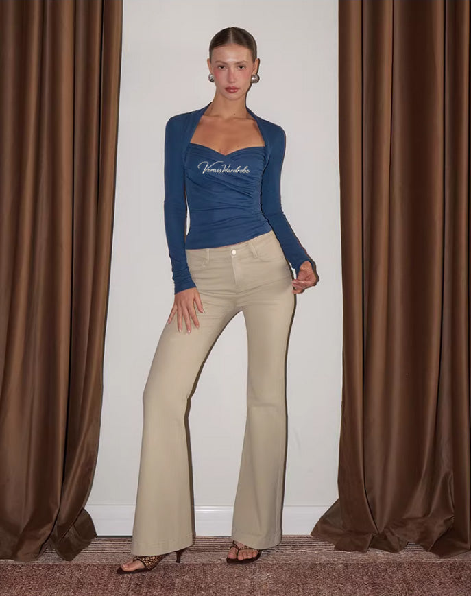 Heritage Check Tailored V-Neck Blouse