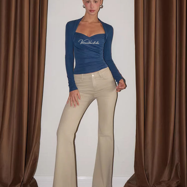 Heritage Check Tailored V-Neck Blouse