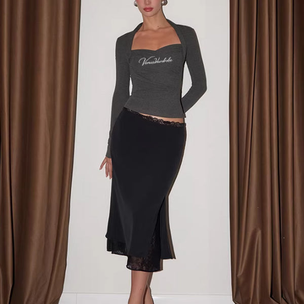 Heritage Check Tailored V-Neck Blouse