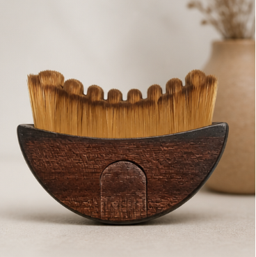 Luxe Contour Face Brush – Natural Wood Lymphatic Facial Scraper with Premium Gift Box