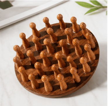 Wooden Scalp Massage Comb – Sandalwood Meridian Comb for Head Therapy, Relaxation & Full-Body Wellness